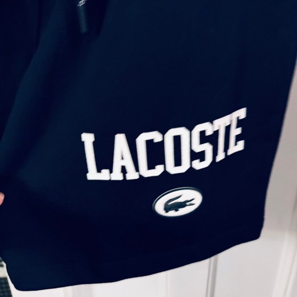 Lacoste Men’s Navy Blue Shorts NWT drawstring waist sz XXL (7) - Picture 4 of 13